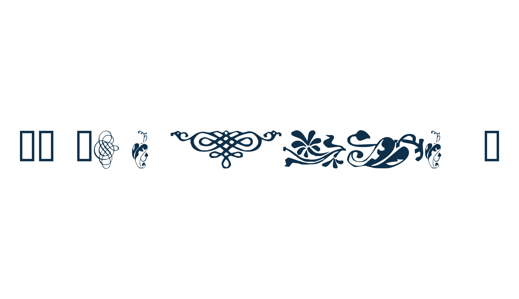 WM Designs 1, fancy decorative font preview