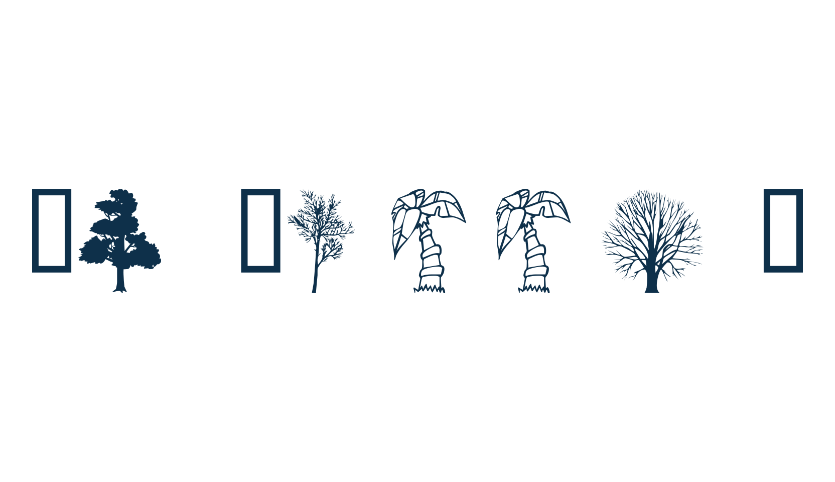 WM Trees 1, fancy decorative font preview