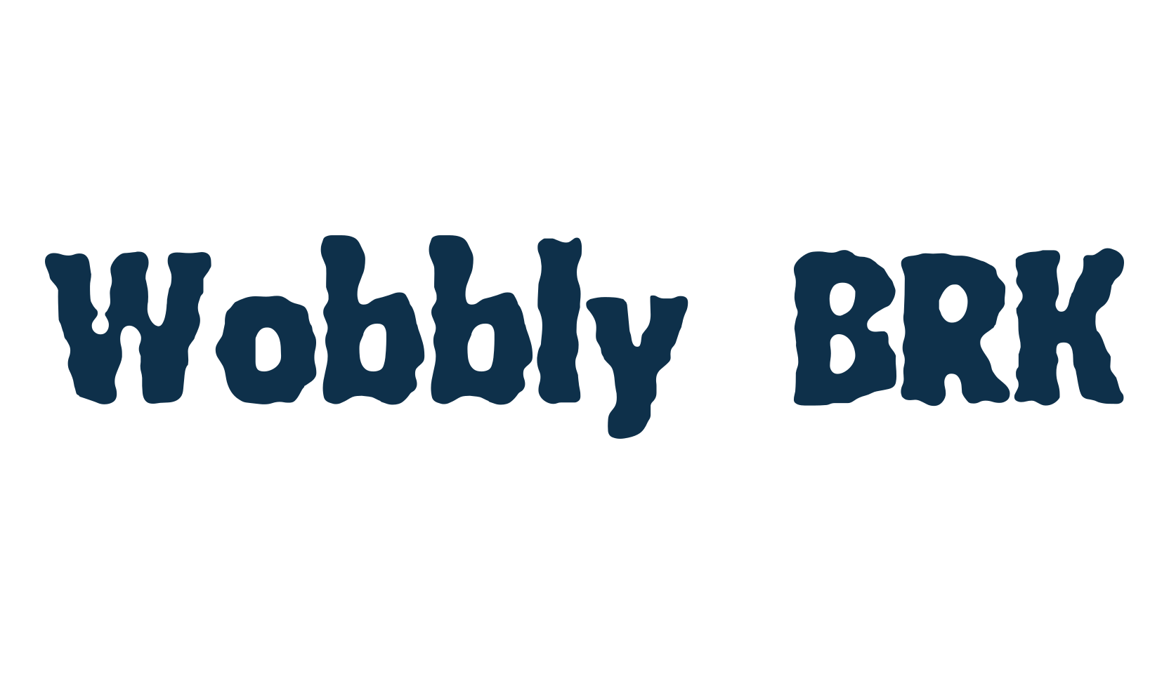 Wobbly BRK, distorted font preview