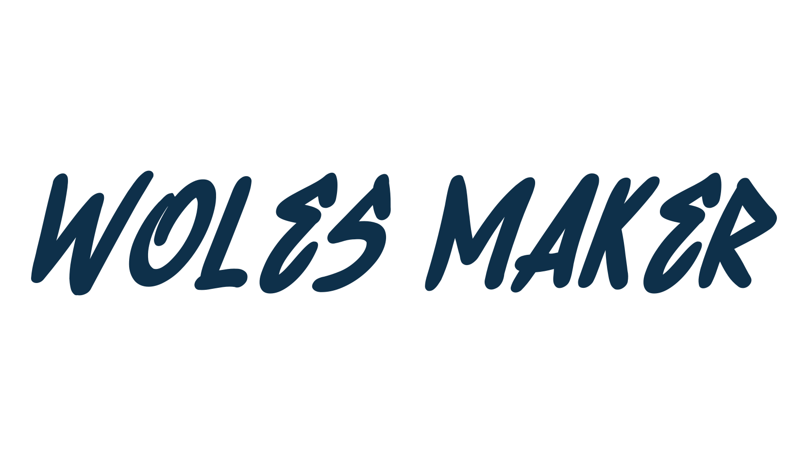 Woles Maker, script handwritten fancy decorative calligraphy font preview
