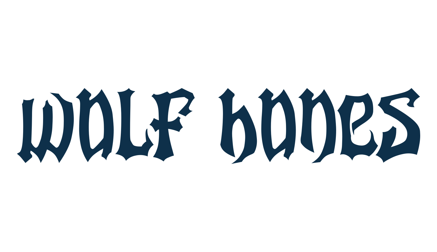 Wolf Bones, modern font preview