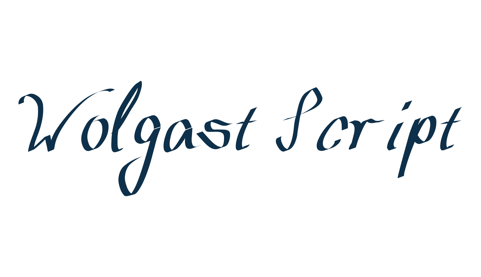 Wolgast Script, calligraphy font preview