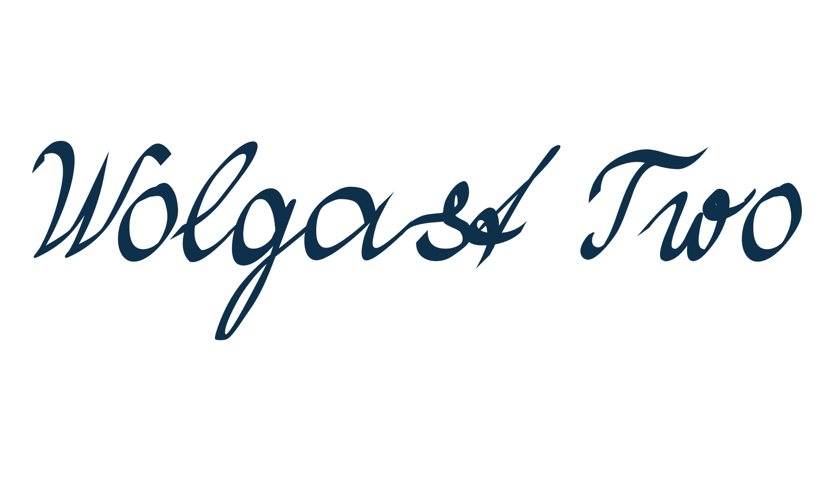Wolgast Two, script handwritten fancy decorative calligraphy font preview