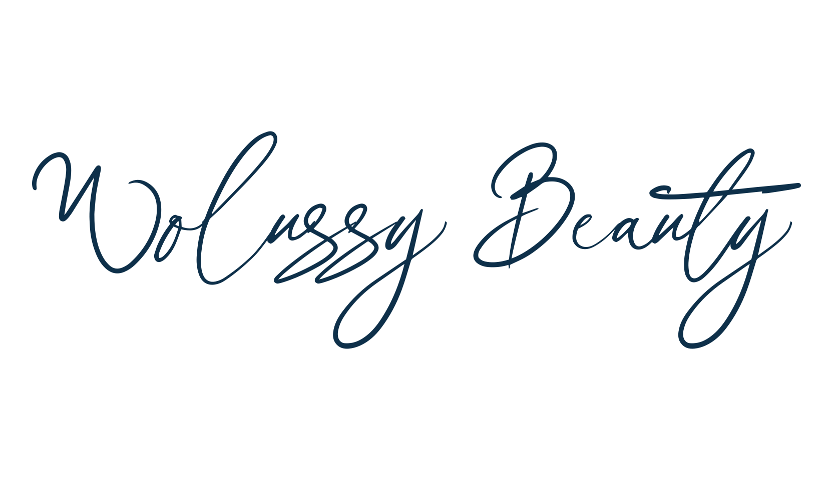 Wolussy Beauty, handwriting font preview