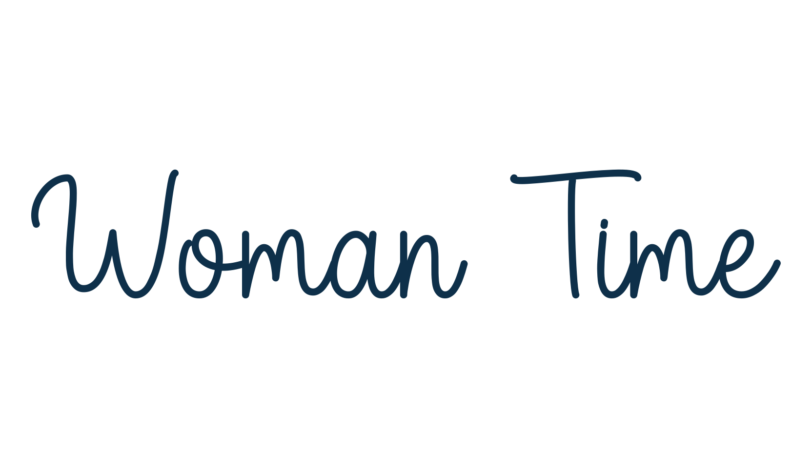 Woman Time, handwriting font preview