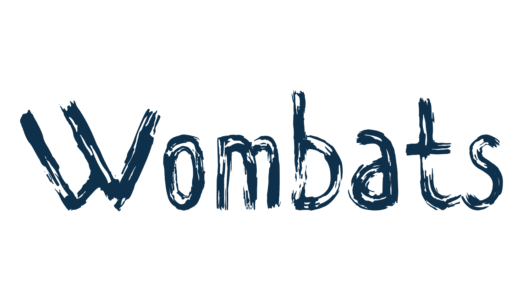 Wombats (wombats), eroded font preview