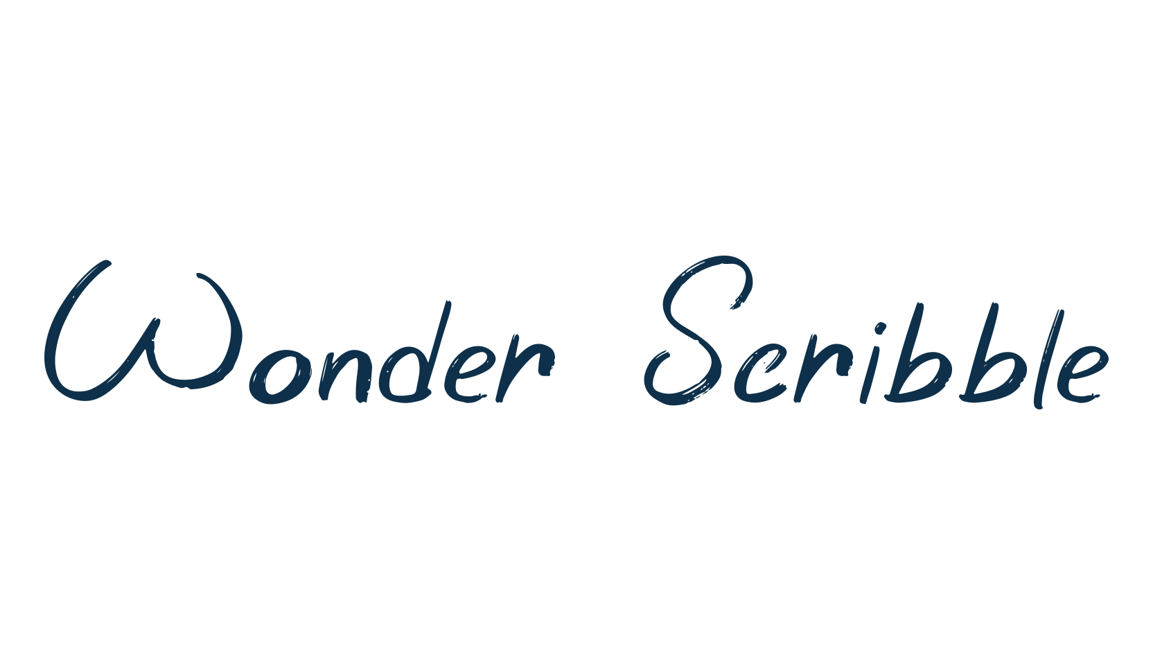 Wonder Scribble, handwriting font preview