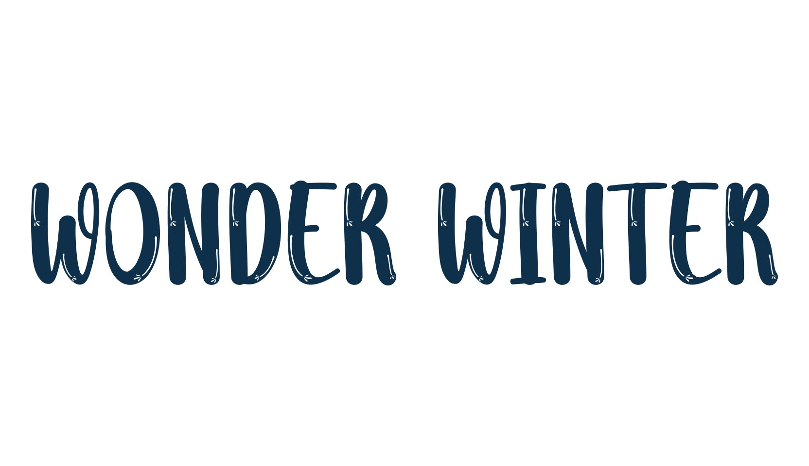 Wonder Winter, fancy various decorative font preview