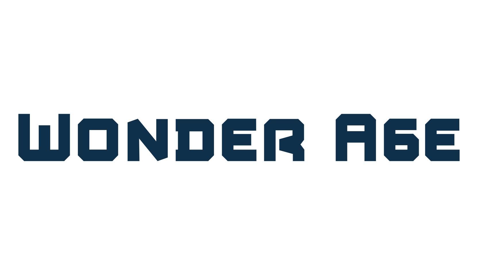 Wonder Age, fancy various techno sci-fi font preview