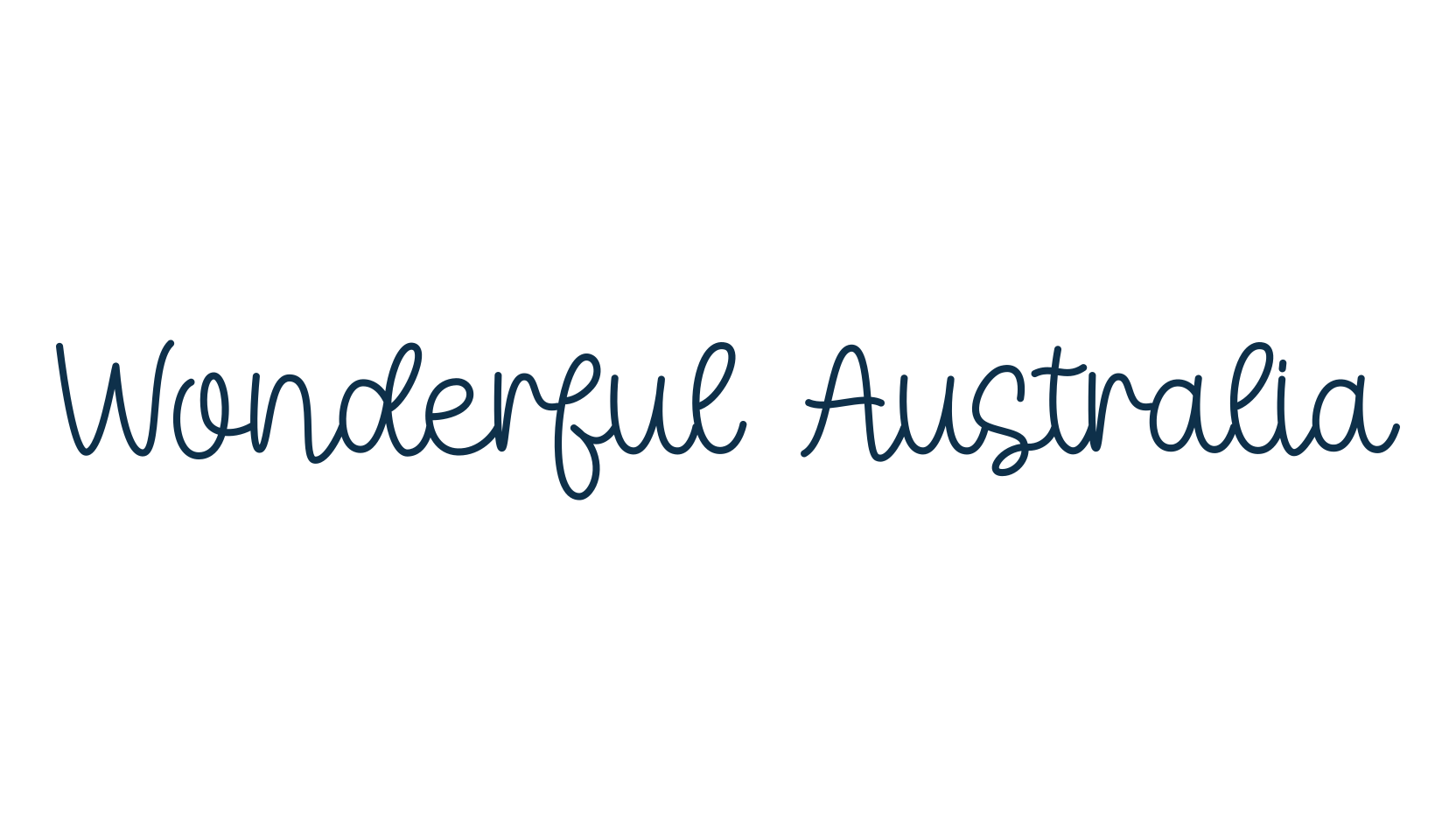Wonderful Australia, handwriting font preview