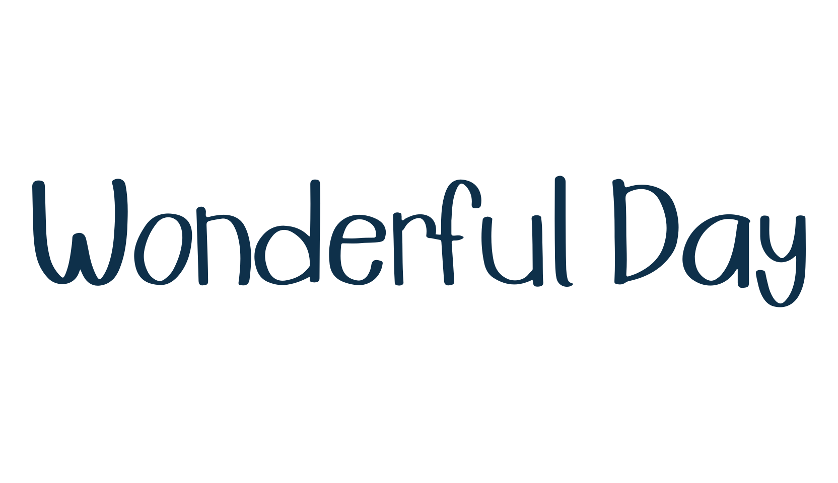 Wonderful Day, handwriting font preview