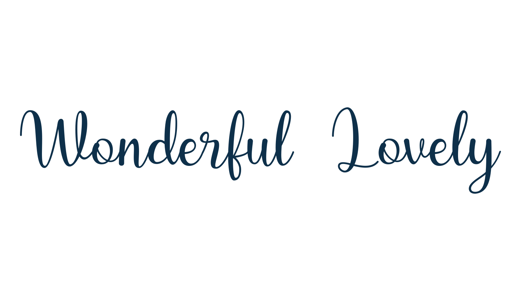 Wonderful Lovely, script calligraphy fancy decorative font preview