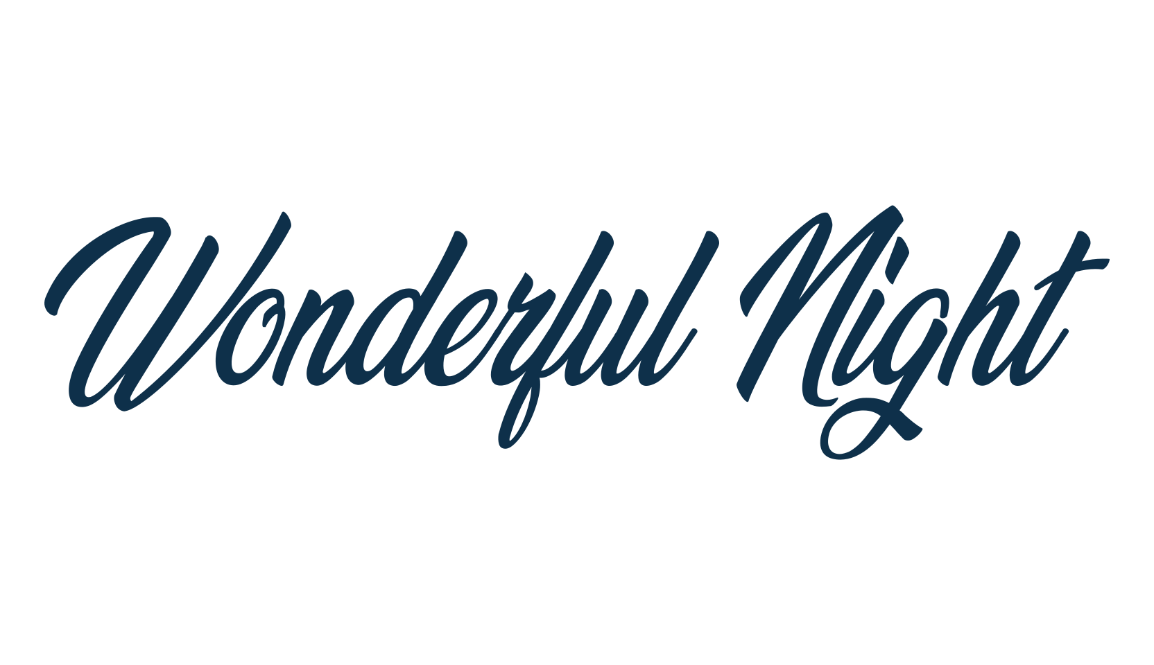 Wonderful Night, script calligraphy fancy decorative font preview