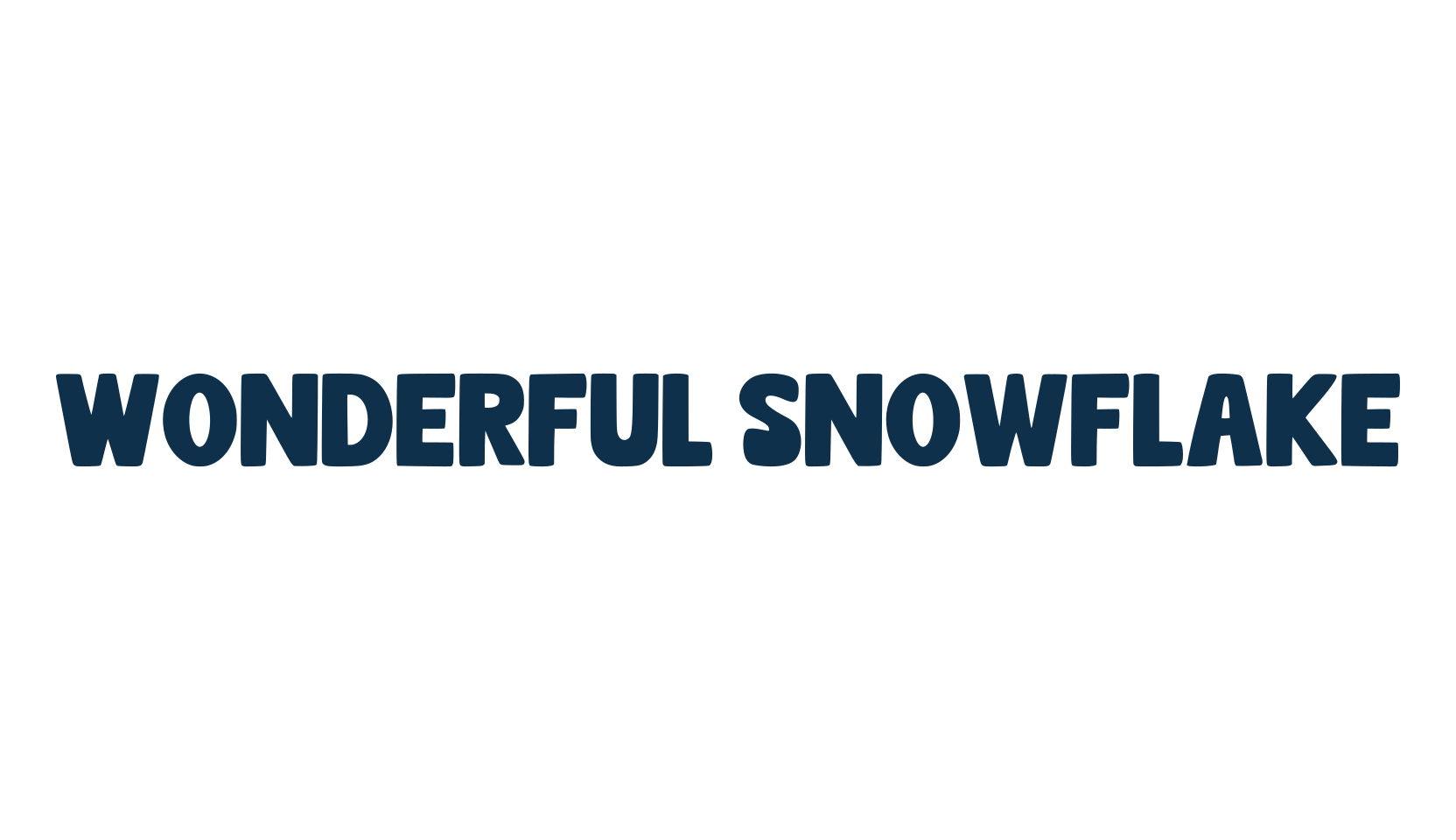 Wonderful Snowflake, groovy font preview