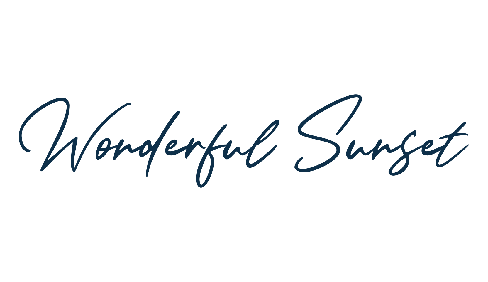 Wonderful Sunset, script handwritten fancy decorative calligraphy font preview