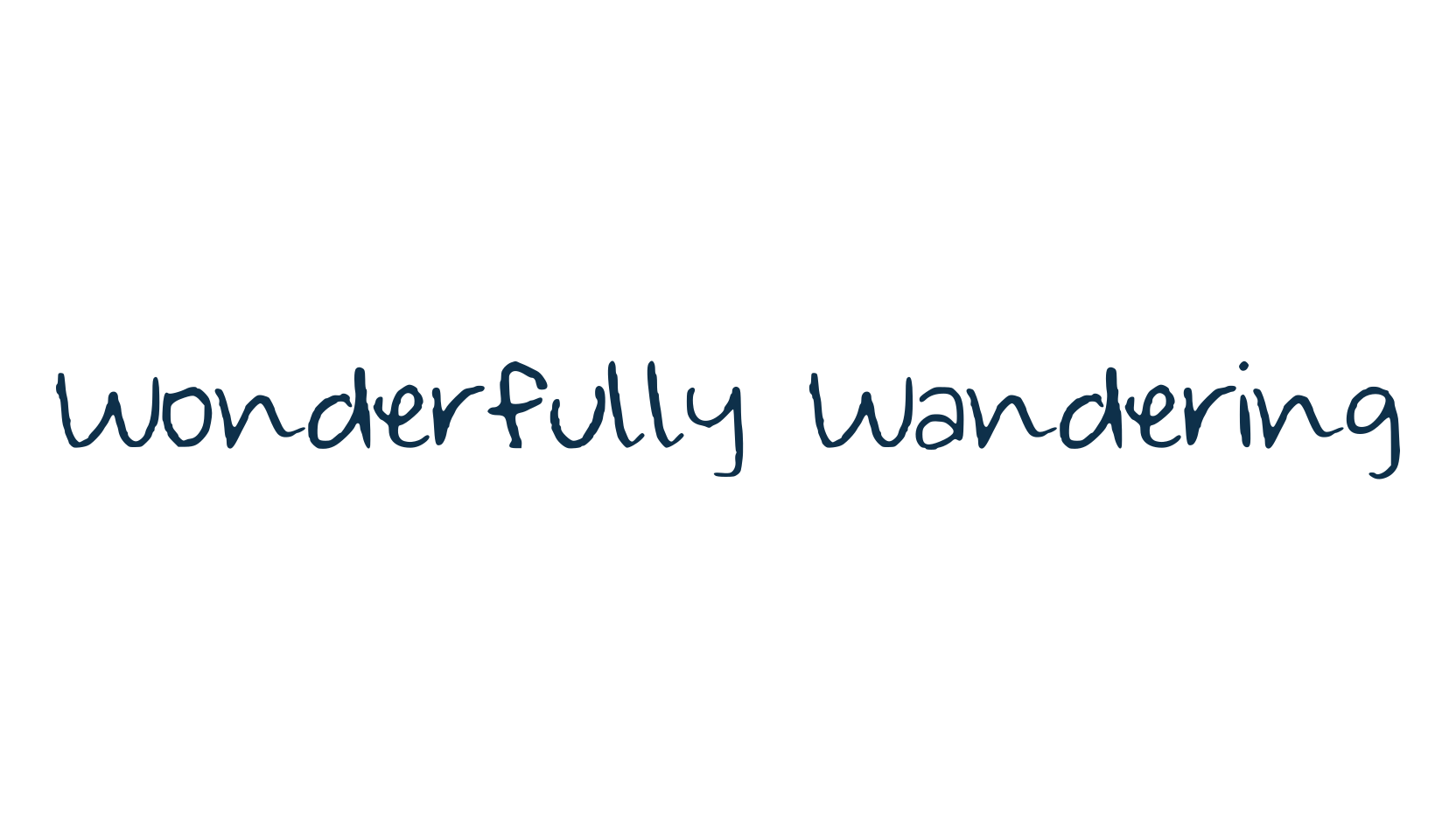 Wonderfully Wandering, handwriting font preview