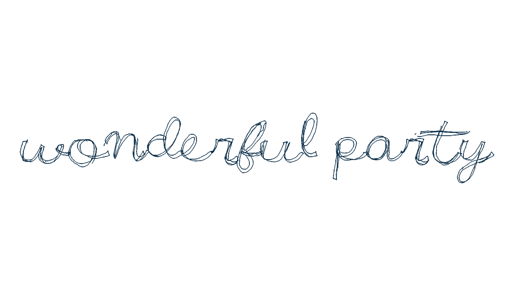 Wonderful Party, trash font preview