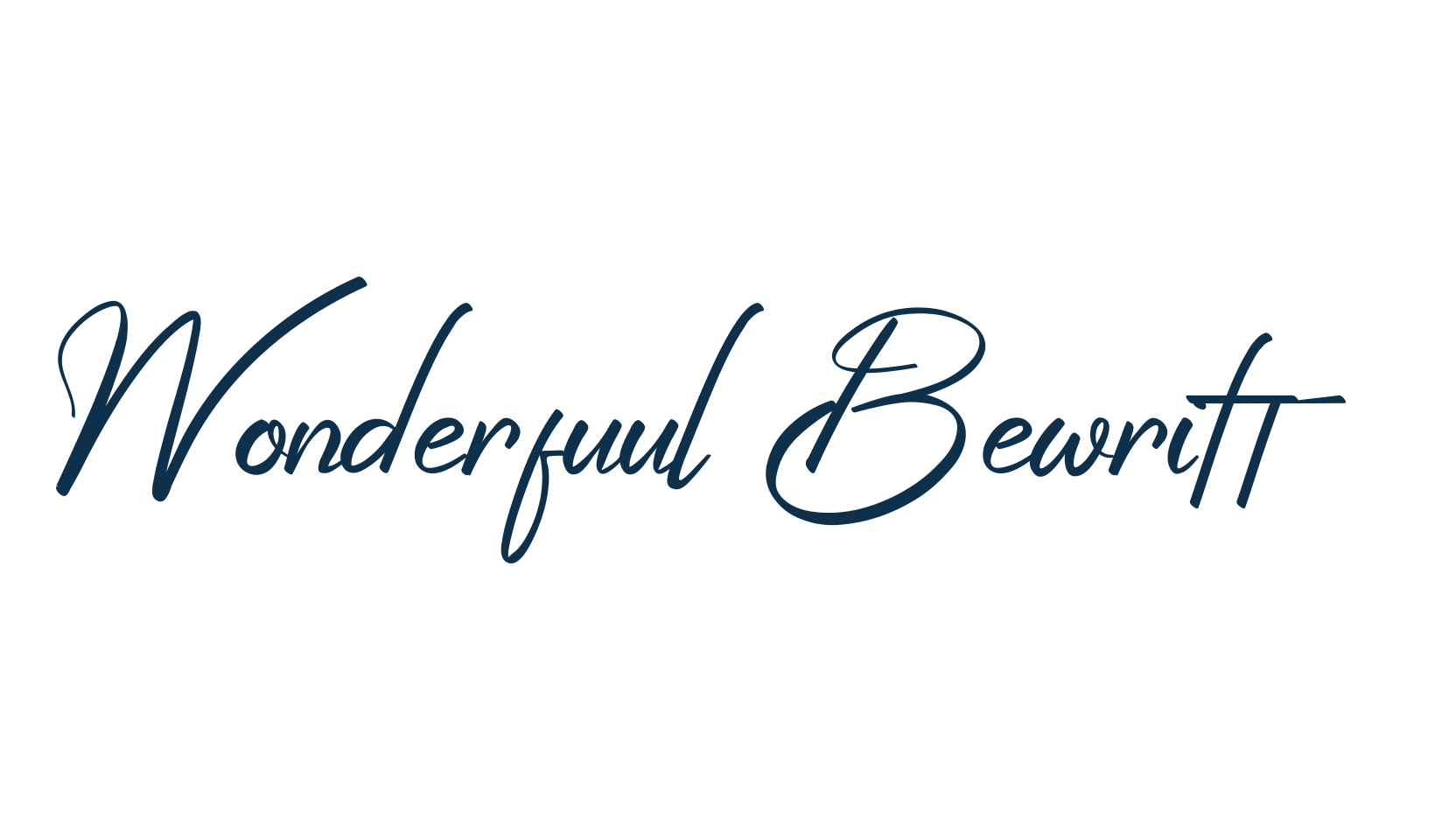 Wonderfuul Bewritten, handwriting font preview