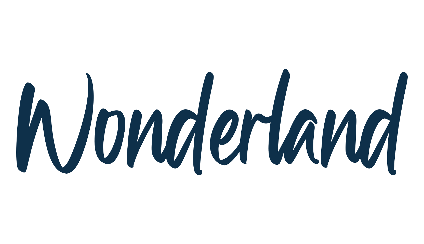 Wonderland, script handwritten fancy decorative calligraphy font preview