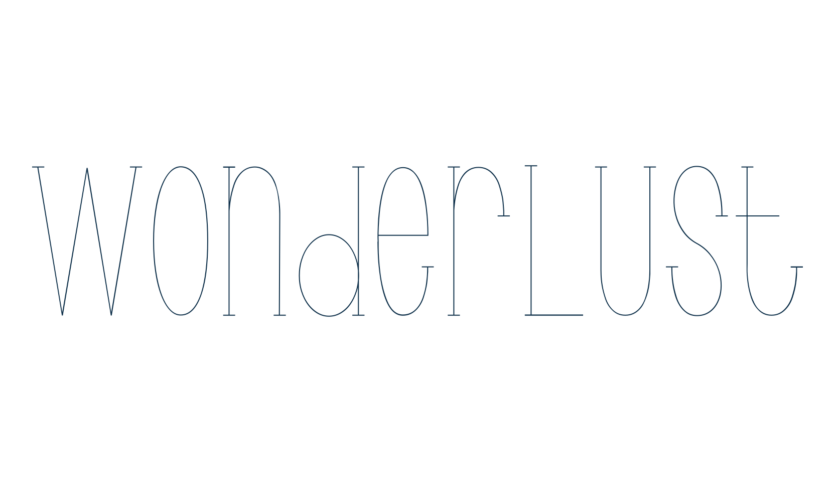 Wonderlust, basic serif font preview