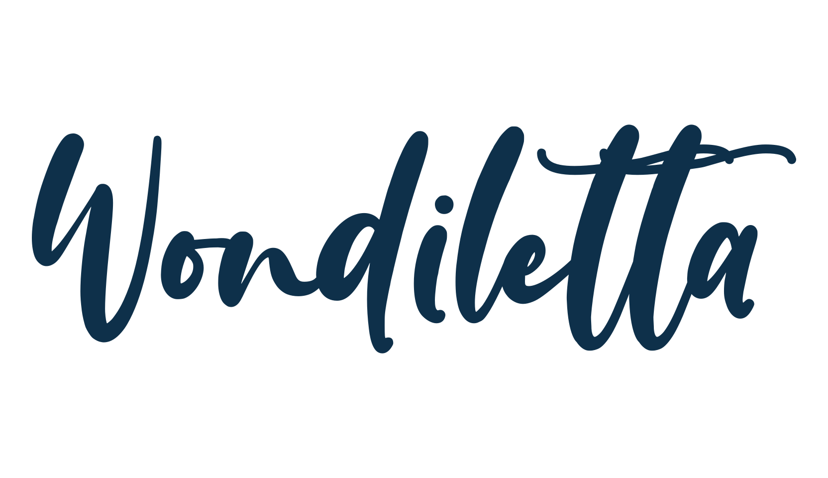 Wondiletta, fancy various decorative script calligraphy font preview