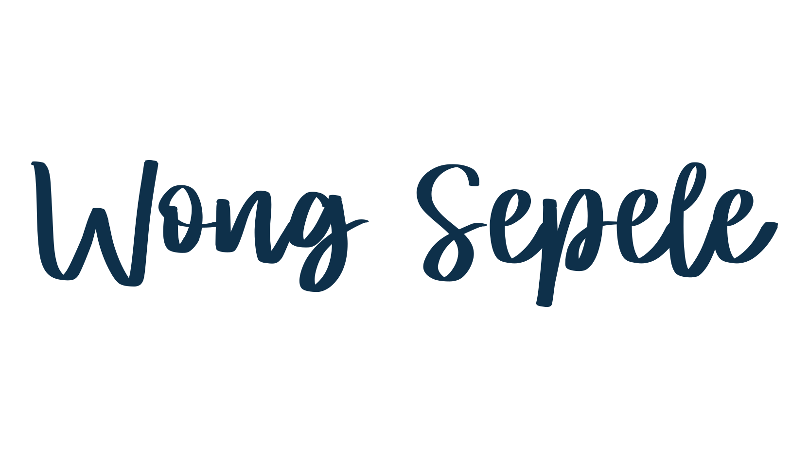Wong Sepele, handwriting font preview