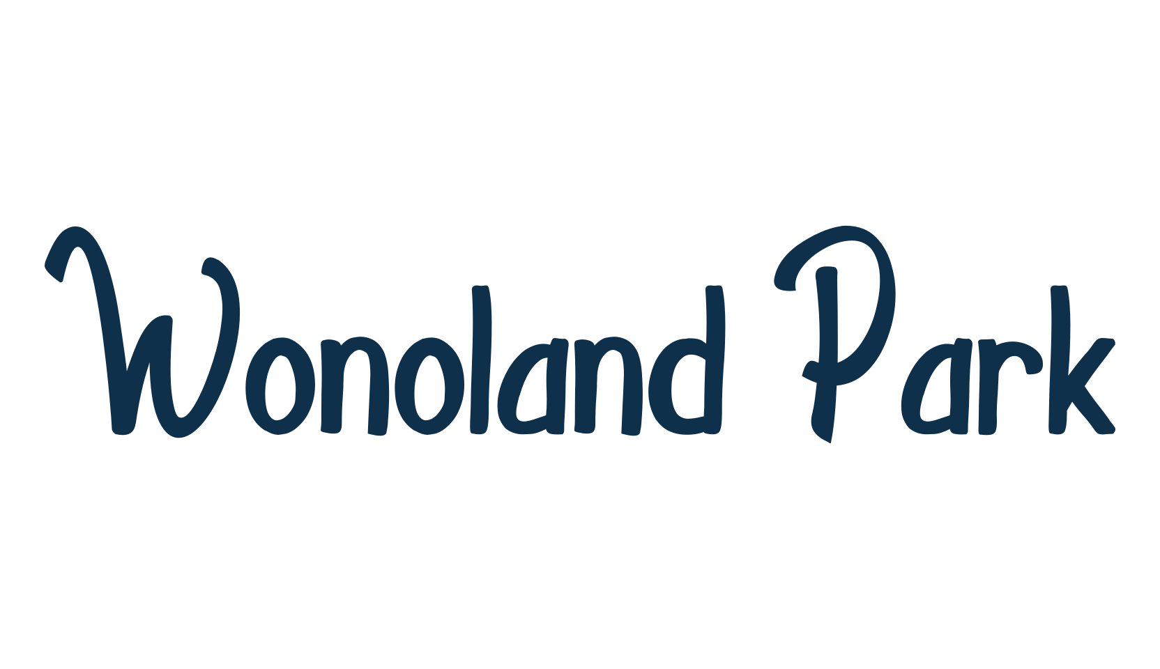 Wonoland Park, fancy cartoon decorative font preview