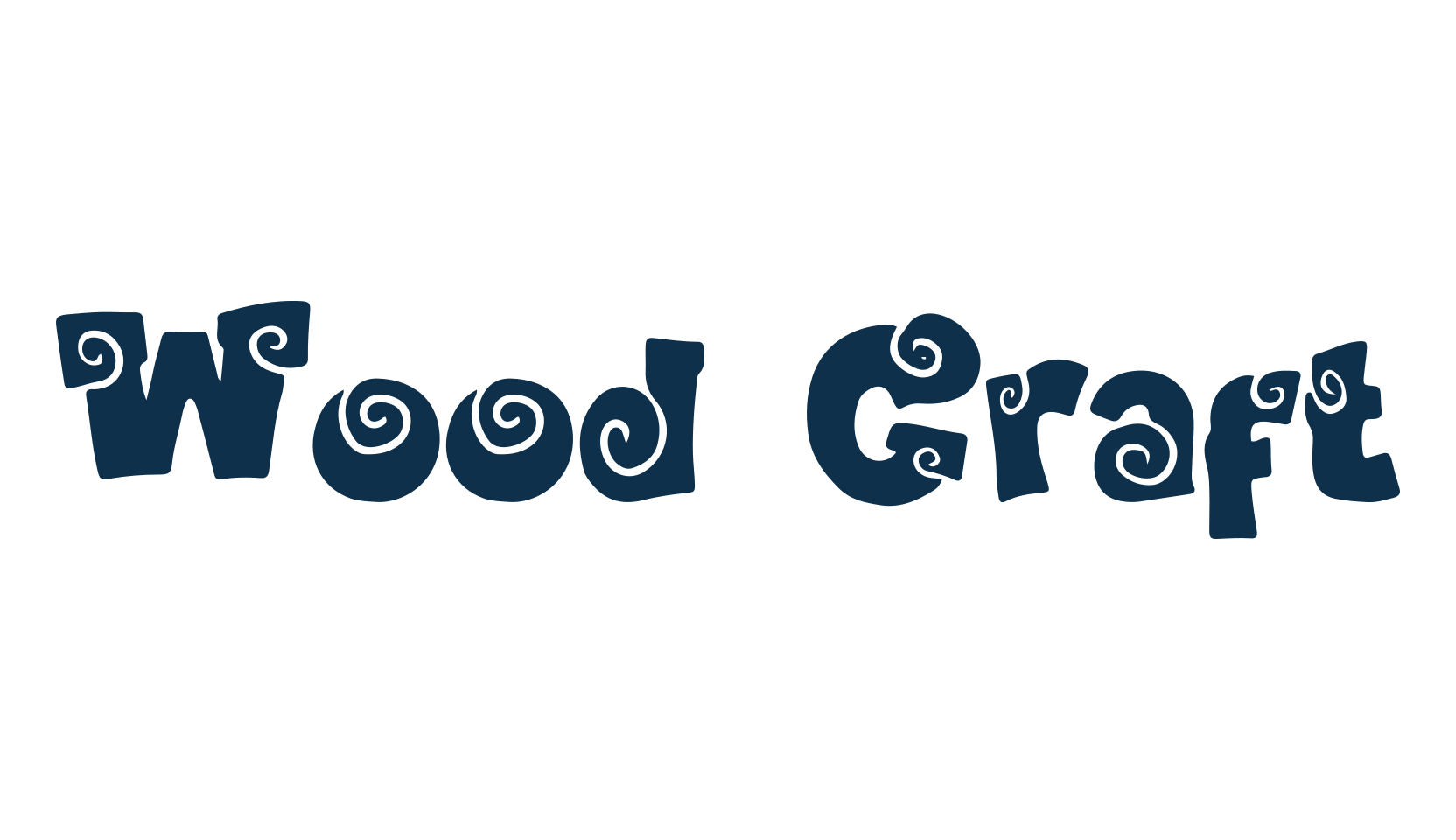 Wood Craft, curly font preview