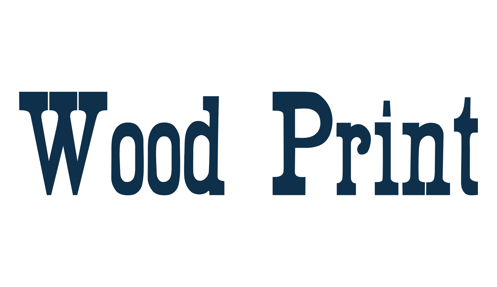 Wood Print, fancy western decorative font preview