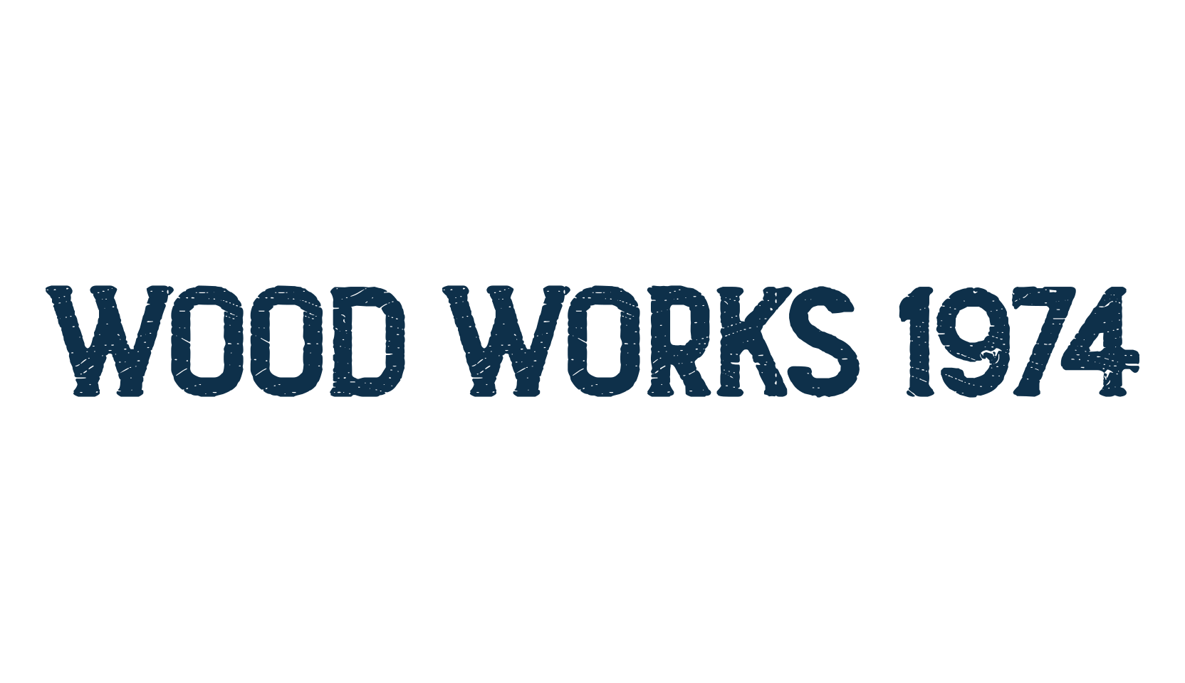 Wood Works 1974, fancy eroded decorative font preview