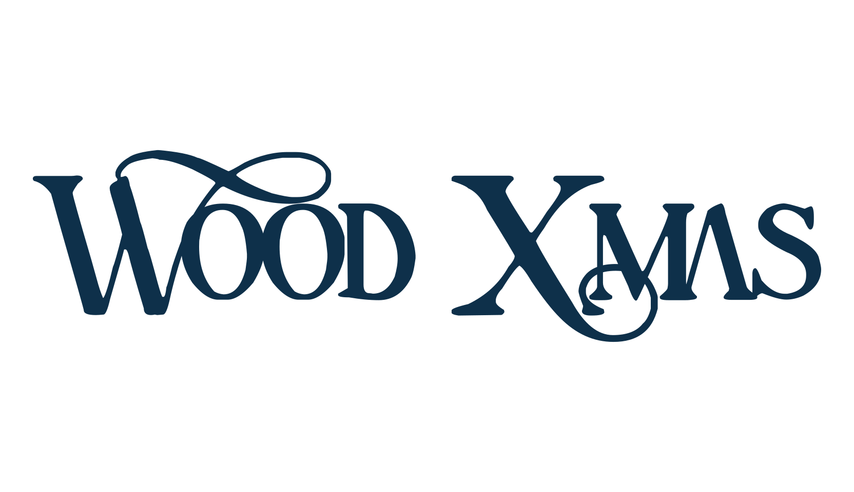 Wood Xmas, fancy retro decorative font preview