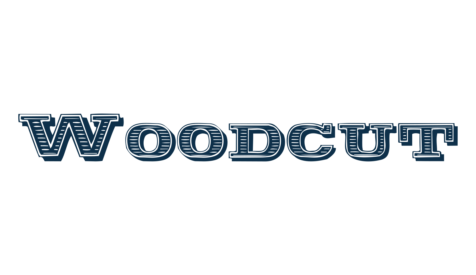 Woodcut (woodcut), western font preview