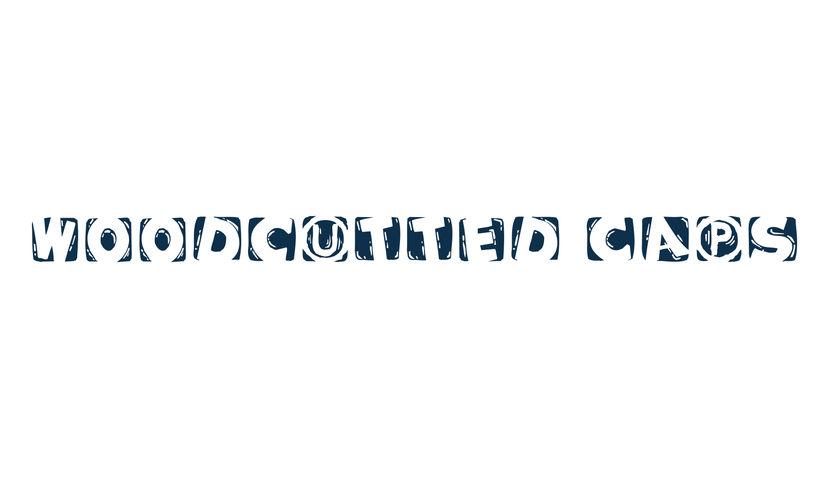 Woodcutted Caps, fancy decorative font preview