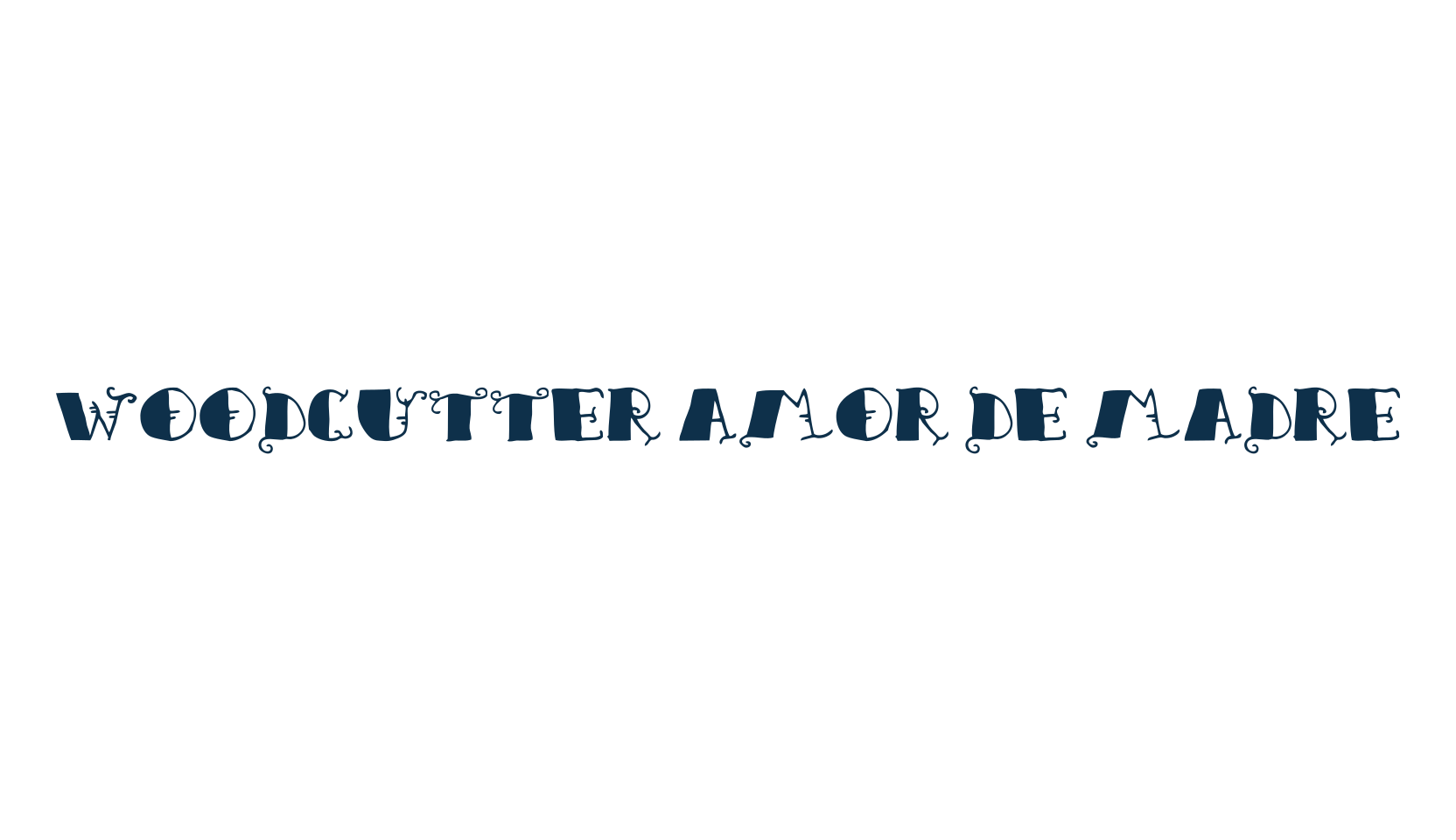 Woodcutter Amor de Madre, fancy various decorative font preview