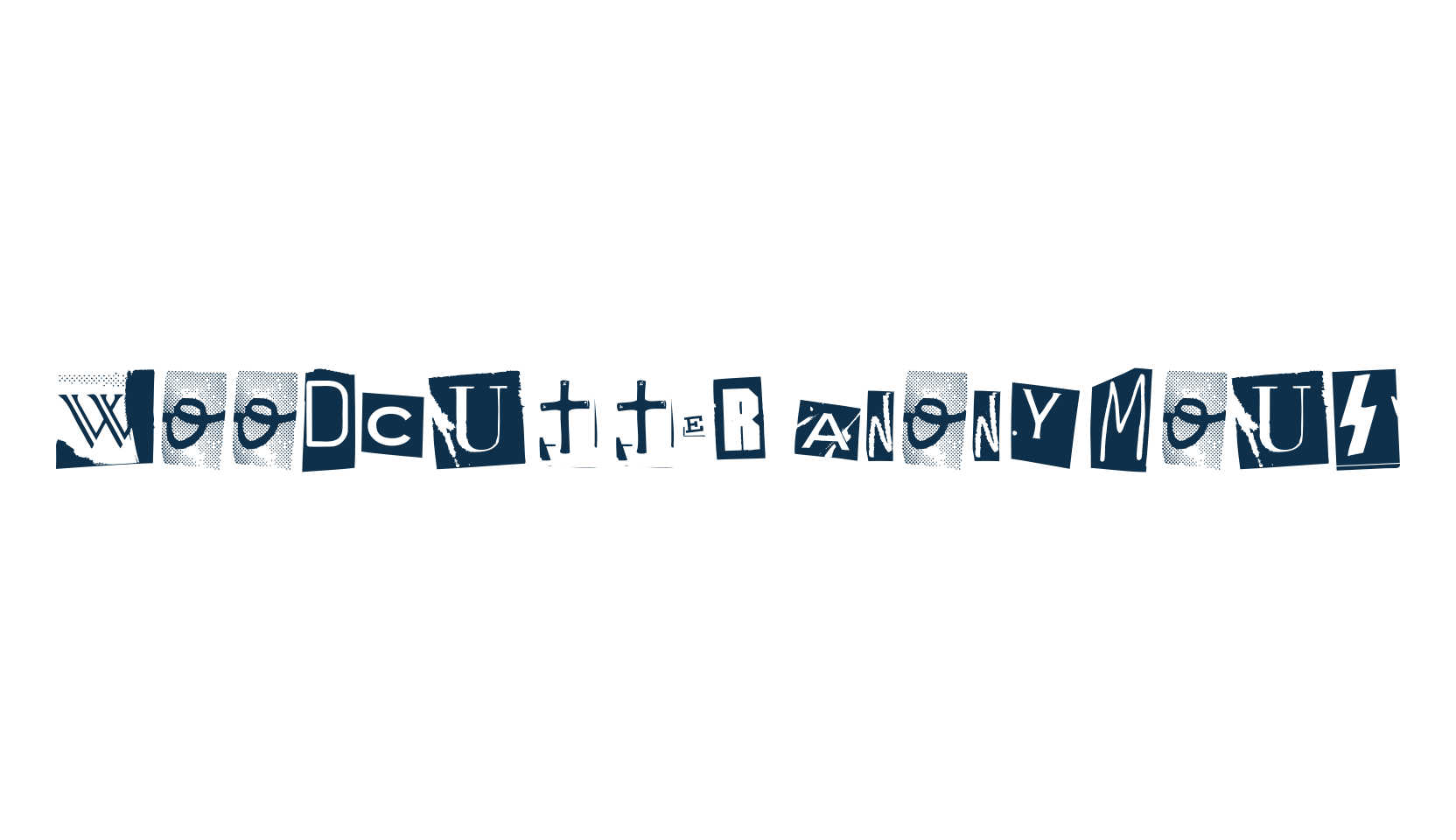 Woodcutter Anonymous, fancy distorted decorative font preview
