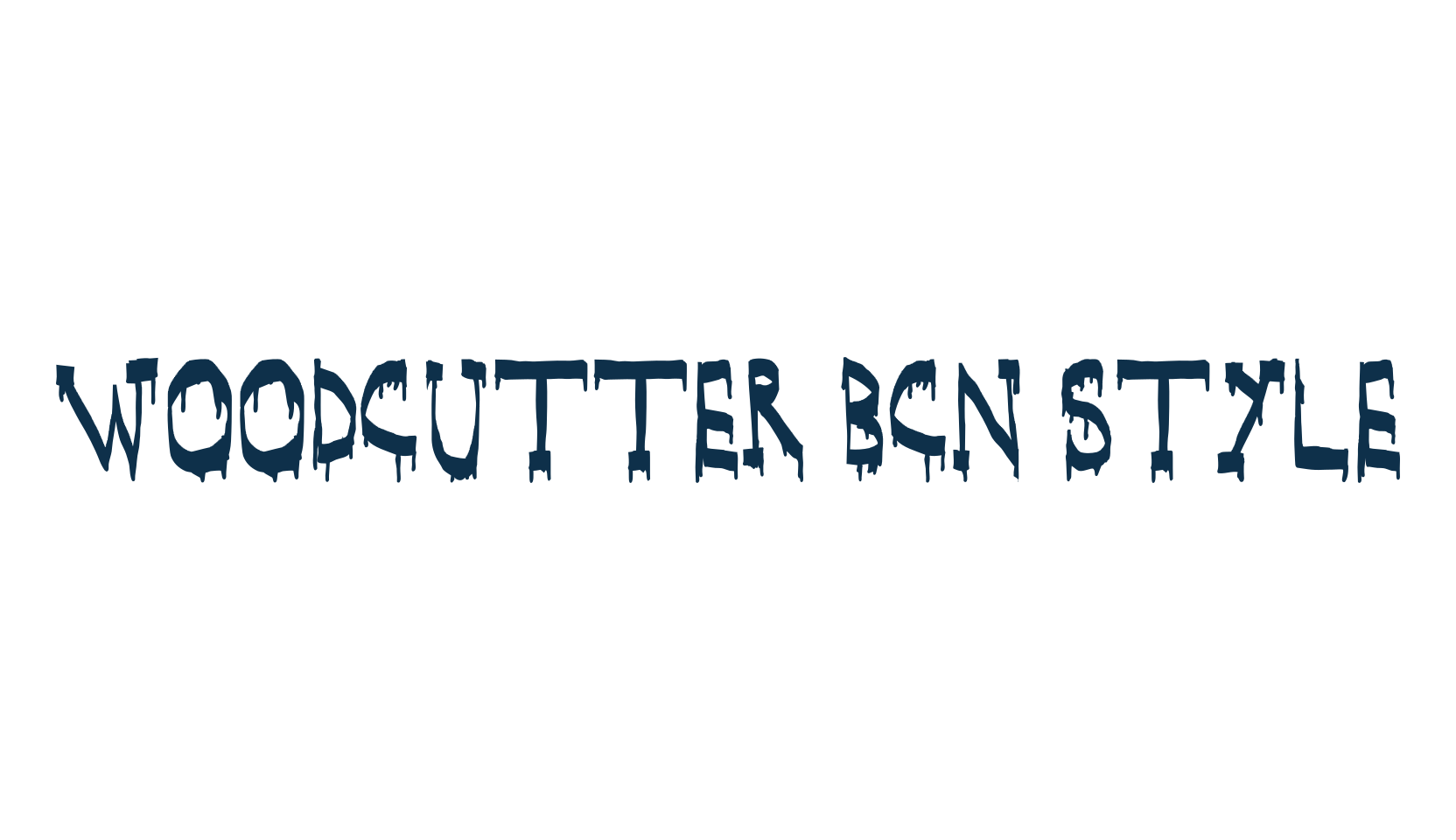 Woodcutter BCN Style, holiday halloween fancy decorative horror font preview