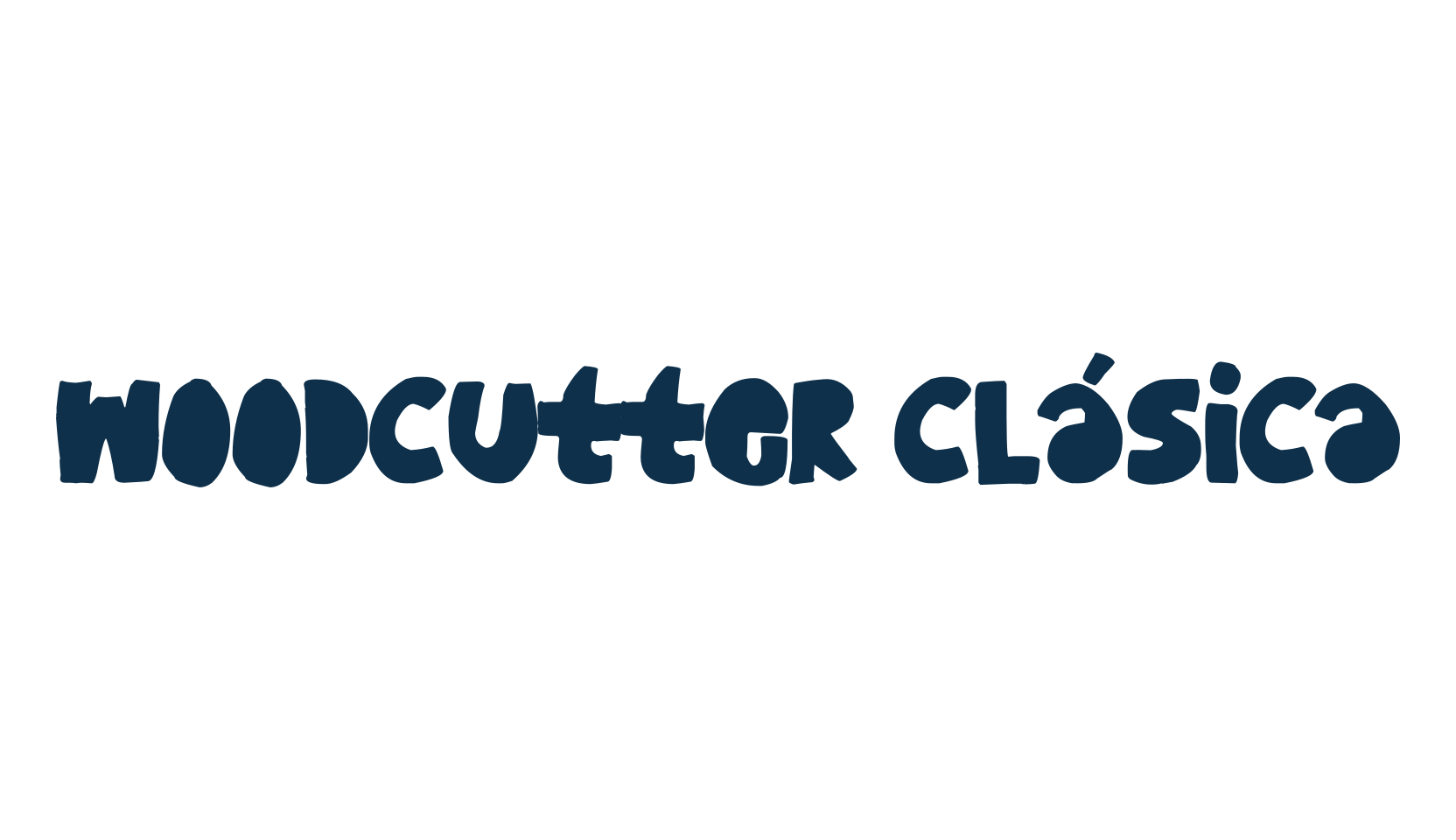 Woodcutter Clásica, fancy cartoon decorative font preview