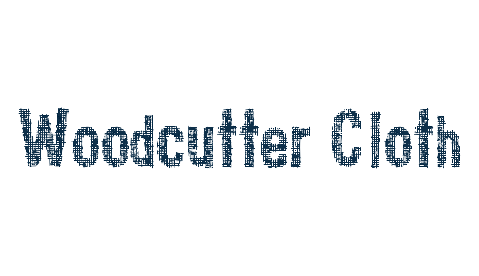 Woodcutter Cloth, fancy decorative font preview