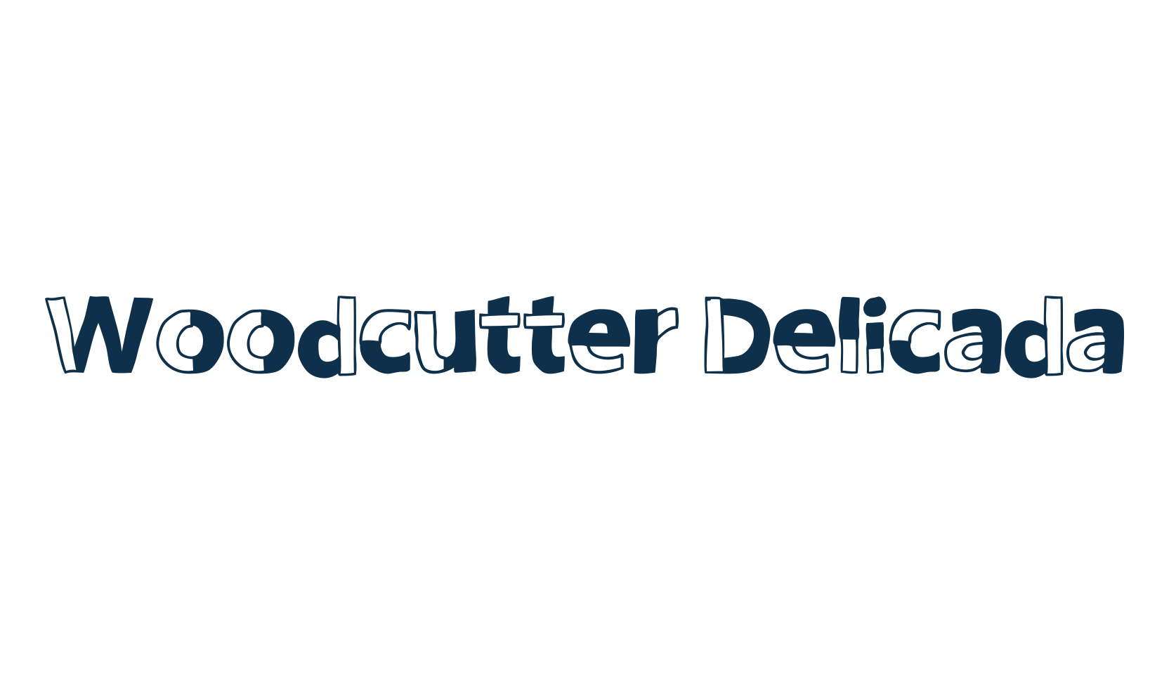 Woodcutter Delicada, fancy decorative font preview