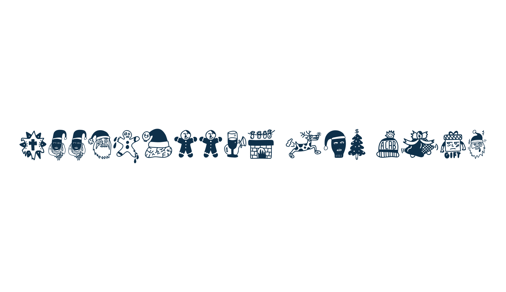 Woodcutter FCK XMAS, display market font preview