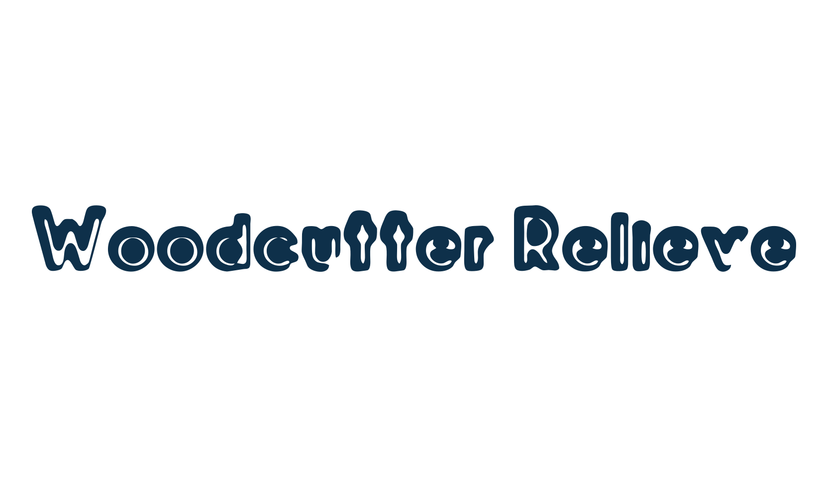 Woodcutter Relieve, fancy eroded decorative font preview