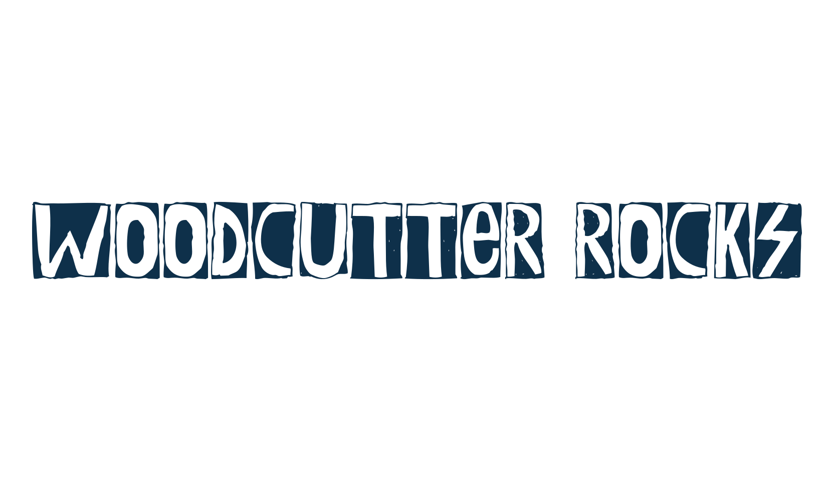 Woodcutter Rocks, decorative font preview