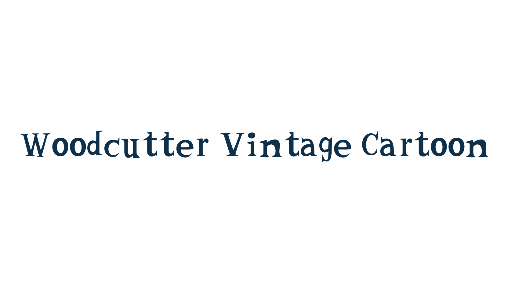 Woodcutter Vintage Cartoon, cartoon font preview
