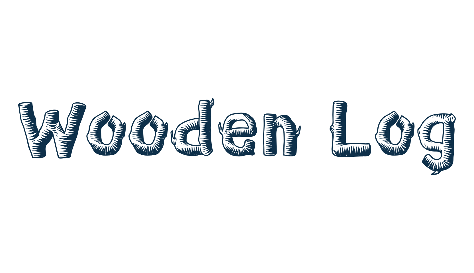 Wooden Log, decorative font preview