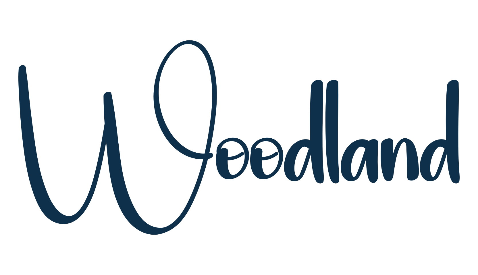 Woodland, handwriting font preview