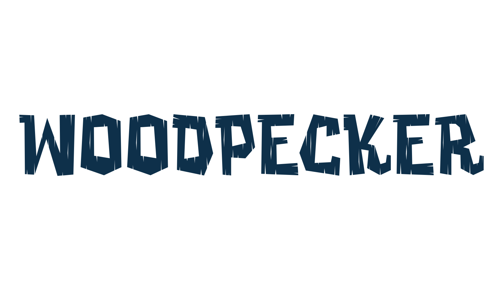 Woodpecker, cartoon font preview