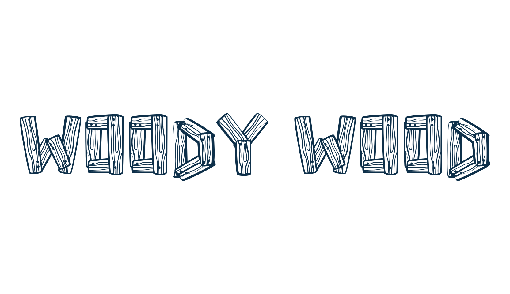 Woody Wood, fancy decorative font preview