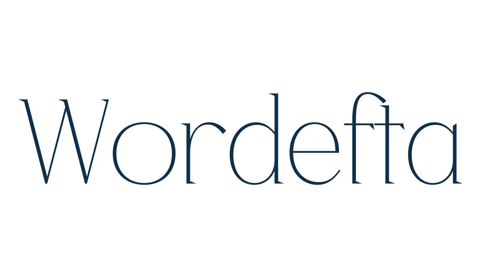 Wordefta, serif font preview