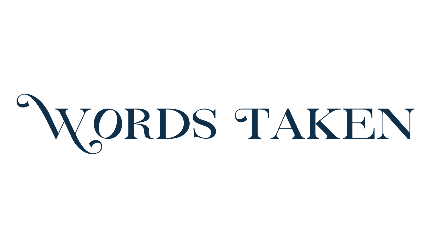 Words Taken, retro font preview