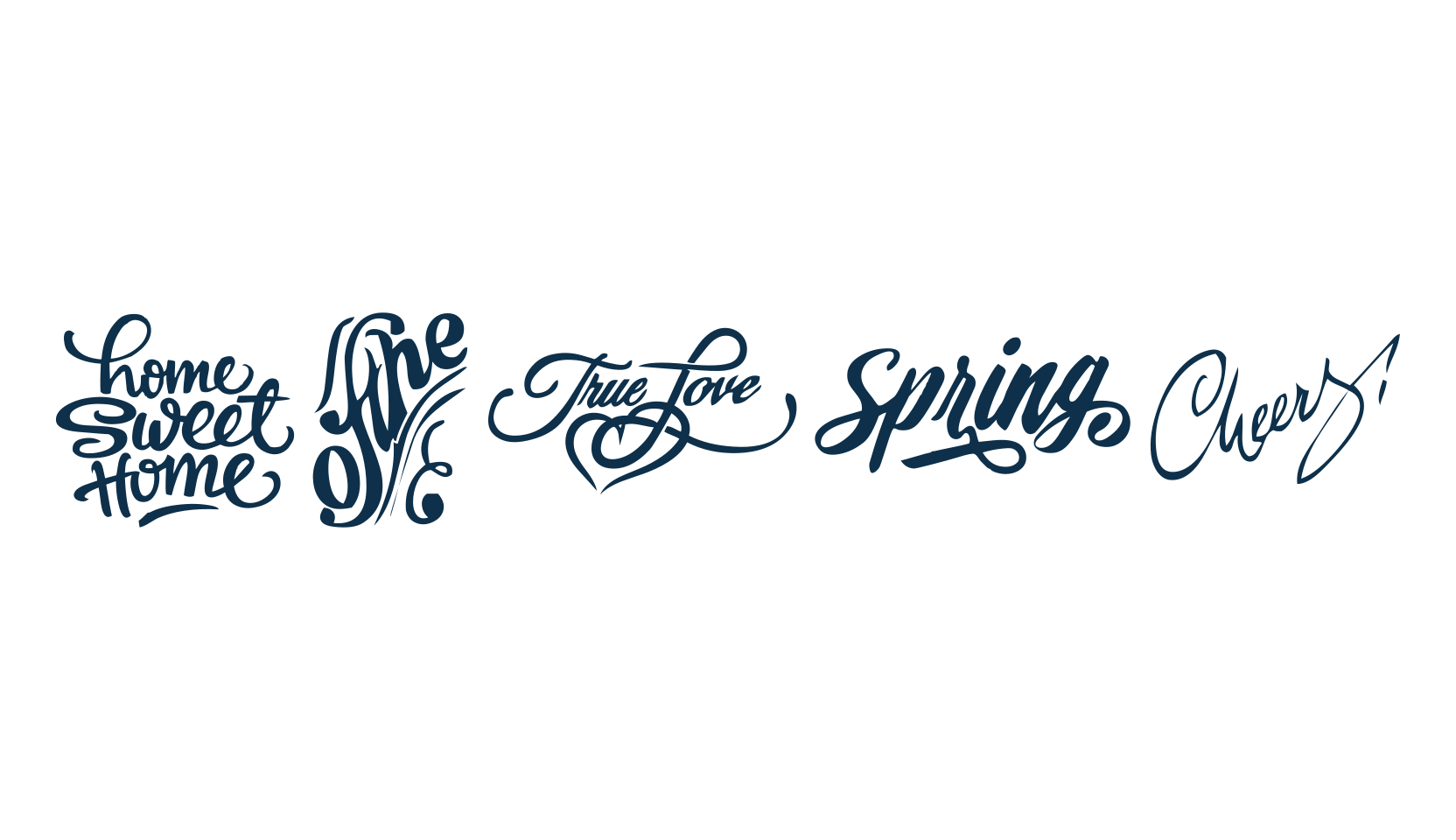 Words (words), fancy decorative font preview
